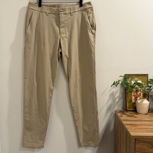 Lululemon Men’s 34 Khaki ABC Slim Fit Trouser Performance Warpstreme Golf Travel